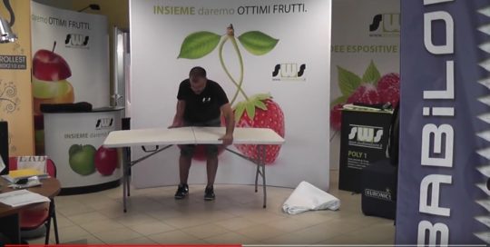 tavolo pieghevole a valigia stampato