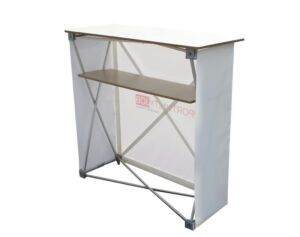 Deskvel - il desk con stampa in tessuto e scaffale retro