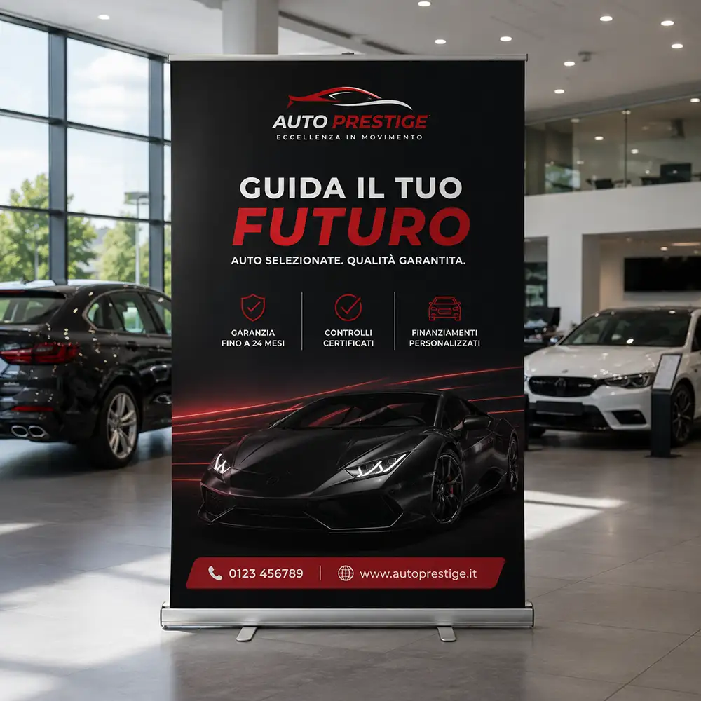 Roll up 200x120 cm. concessionaria auto
