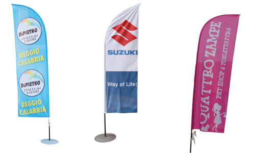 Bandiere a vela - personalizzate con stampa sublimatica a colori