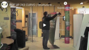 Pop up stand - video tutorial modello 3x3 curvo