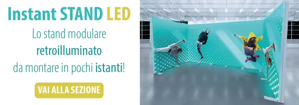 Instant STAND LED - pareti retroilluminate per creare stand da soli ad alto impatto visivo