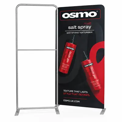 Totem elastico dimensione 200x80 cm. con telaio in alluminio e stampa in tessuto elasticizzato