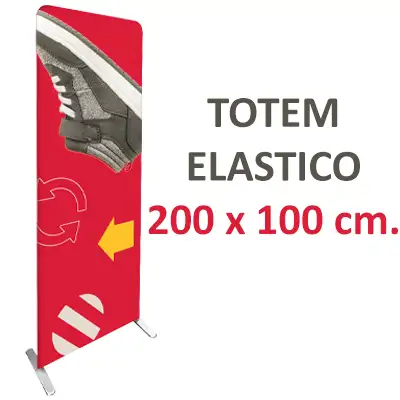 Totem elastico H. 200 x L. 100 cm.
