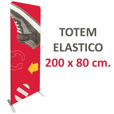 Totem elastico H. 200 x L. 80 cm.