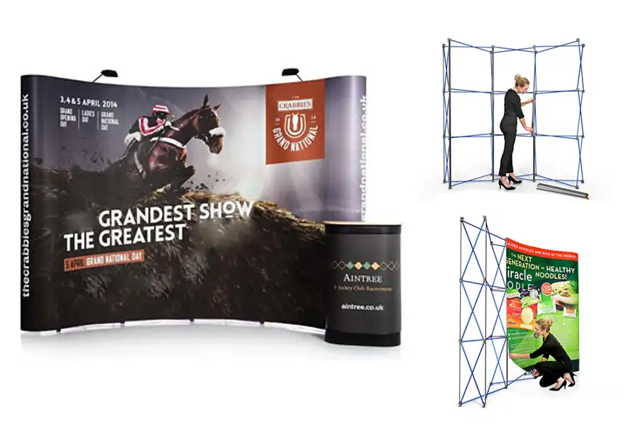 Pop up stand - serie di espositori di grande formato magnetici