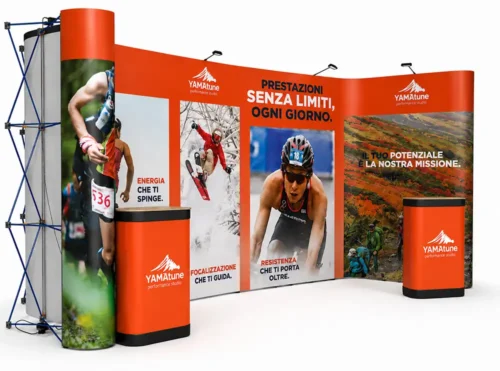 Stand portatile 2x5x2 un lato aperto