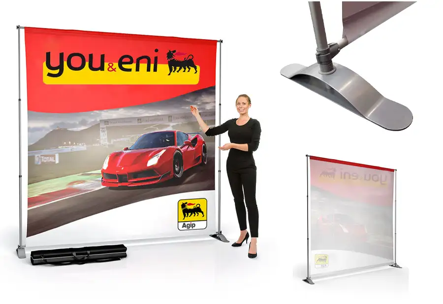 Wave banner stand - Wall pubblicitari