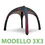 Gazebo gonfiabile 3x3 metri