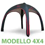 Gazebo gonfiabile 4x4 metri