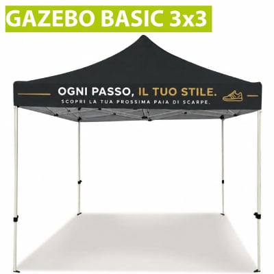 gazebo pieghevole personalizzato 3x3 modello basic