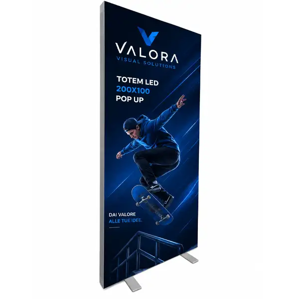 Totem LED L 100 x H. 200 cm. completi di personalizzazione grafica per congressi medici