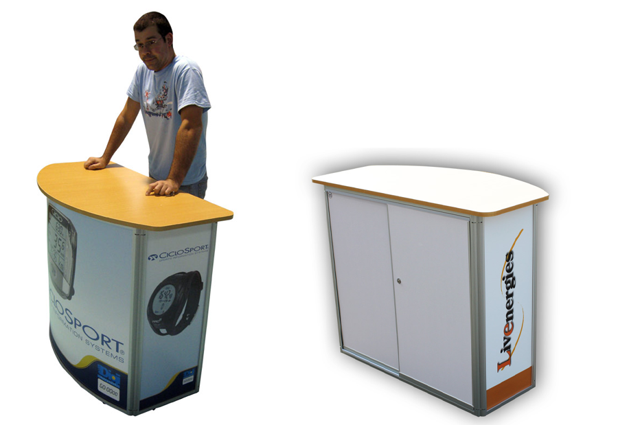 Desk promozionali personalizzati per fiere ed eventi e congressi